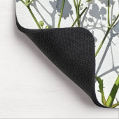 Personalized White Rose Floral Desk Mousepad (Ecke)