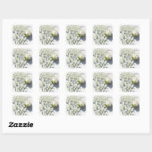 Personalized White Rose Floral Sticker (Blatt)