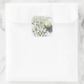 Personalized White Rose Floral Sticker (Tasche)