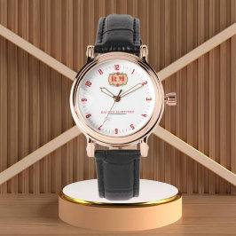 Personalized White Royal Monogram custom name Armbanduhr