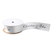 Personalized White Wedding Satinband (Spule)