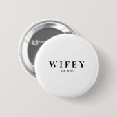 personalized wifey anniversary gift button (Vorne & Hinten)