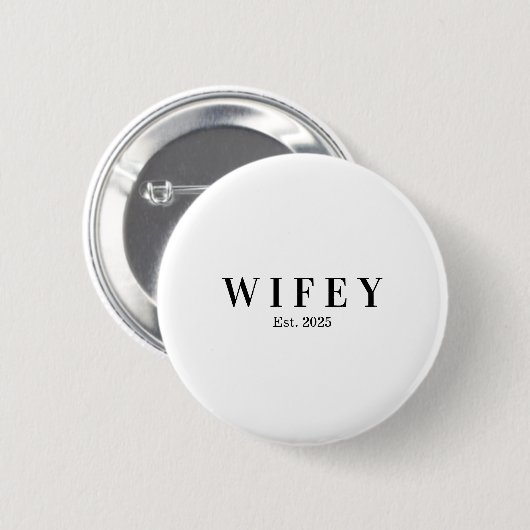 personalized wifey anniversary gift button (Vorne & Hinten)