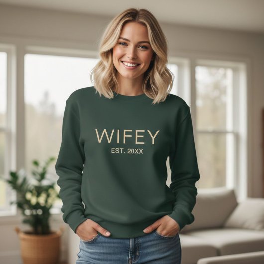 Personalized Wifey Sweatshirt