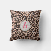 Personalized Wild One Boho Leopard Rainbow Throw  Kissen (Rückseite)