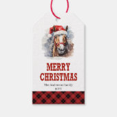 Personalized Wild West Christmas gift tag art Geschenkanhänger (Vorderseite)
