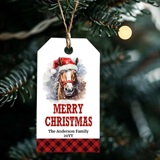 Personalized Wild West Christmas gift tag art Geschenkanhänger