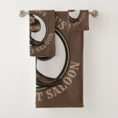 Personalized Wild West Saloon Western Cowboy Boots Badhandtuch Set (Insitu)