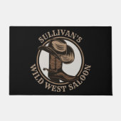 Personalized Wild West Saloon Western Cowboy Boots Fußmatte (Vorderseite)