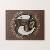 Personalized Wild West Saloon Western Cowboy Boots Puzzle (Horizontal)