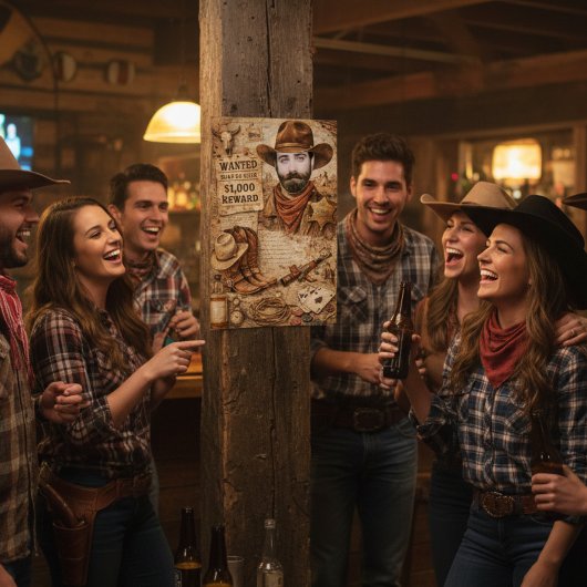 Personalized Wild West Wanted Cowboy Poster