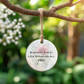 Personalized Wildflower Art Keepsake Ornament