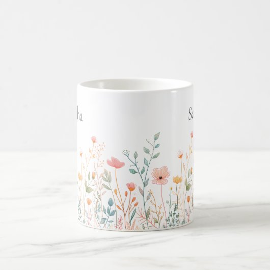 Personalized Wildflower Everyday Kaffeetasse (Mittel)