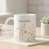 Personalized Wildflower Everyday Kaffeetasse
