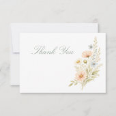 Personalized Wildflower Garden Thank You Dankeskarte (Vorderseite)