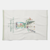 Personalized Wildflower Mason Jar Spring  Geschirrtuch (Horizontal)