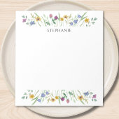 Personalized Wildflower Notepad Notizblock