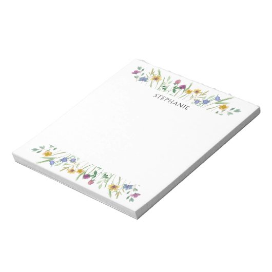 Personalized Wildflower Notepad Notizblock (Rotiert)