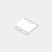 Personalized Wildflower Notes Post-it Klebezettel (angewinkelt)