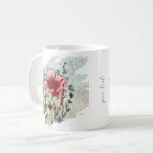 Personalized Wildflower Paint Splatter Kaffeetasse (Vorderseite Links)