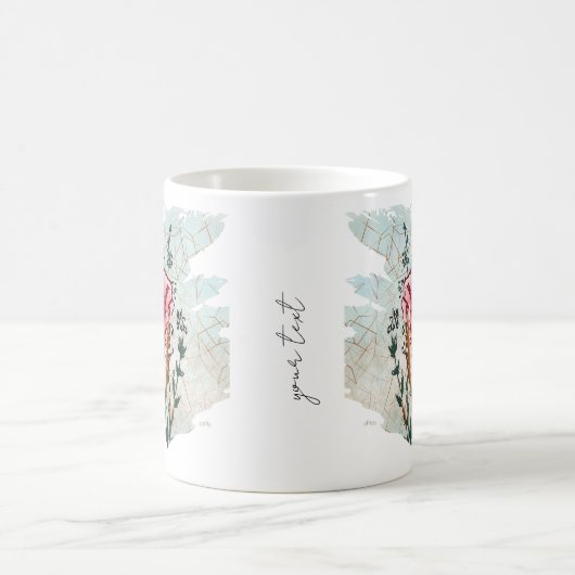 Personalized Wildflower Paint Splatter Kaffeetasse (Mittel)
