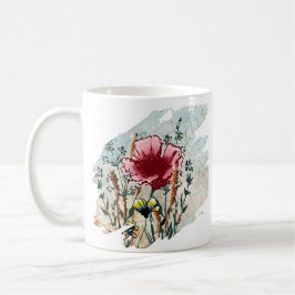 Personalized Wildflower Paint Splatter Kaffeetasse