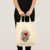 Personalized Wildflower Paint Splatter Tote Bag Tragetasche (Vorderseite (Produkt))