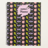 Personalized Wildflower Pattern Spiral Notebook Pl Planer (Vorderseite)