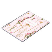 Personalized Wildflower Pink Spiral Notebook Notizblock (Linke Seite)