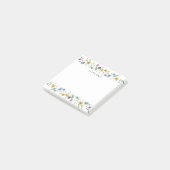 Personalized Wildflower Post-it Notes Post-it Klebezettel (angewinkelt)