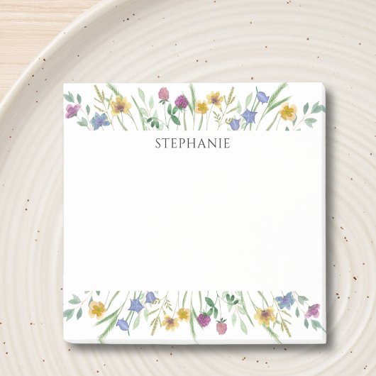 Personalized Wildflower Post-it Notes Post-it Klebezettel
