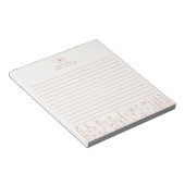 Personalized Wildflower Terracotta Desk Notepad Notizblock (angewinkelt)