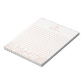 Personalized Wildflower Terracotta Desk Notepad Notizblock (Rotiert)