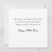 Personalized Wildflowers Flat Mother's Day Card (Rückseite)