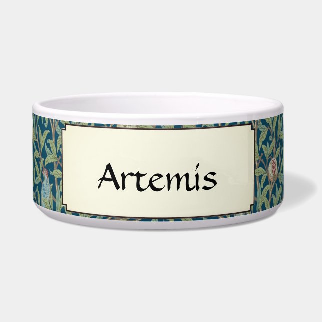 Personalized William Morris Bird and Pomegranate Napf (Vorderseite)