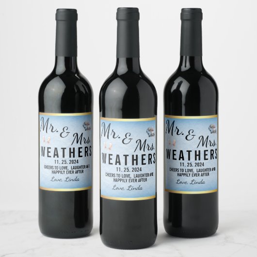 Personalized Wine Labels: Toast to Love! Weinetikett (Flaschen)