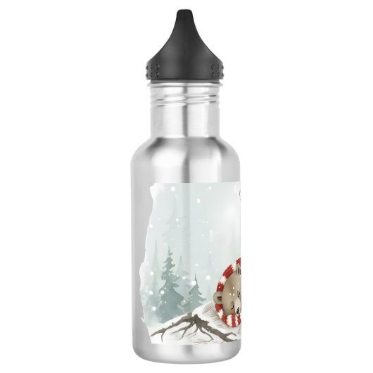 Personalized Winter Bear Water Bottle Edelstahlflasche (Links)