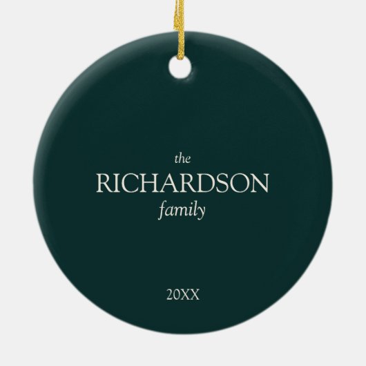 Personalized Winter Christmas Tree Keramik Ornament (Hinten)