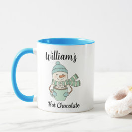 Personalized Winter Hot Chocolate Mug – Snowman  Tasse