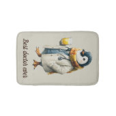 Personalized Winter Penguin “Best Doctor Ever” Badematte (Vorderseite)