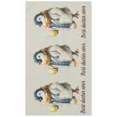 Personalized Winter Penguin “Best Doctor Ever” Tischdecke (Vorderseite)