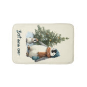 Personalized Winter Penguin “Best Mom Ever” Badematte (Vorderseite)