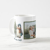 Personalized Winter Penguin “Best Mom Ever” Kaffeetasse (Vorderseite Links)