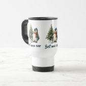 Personalized Winter Penguin “Best Mom Ever” Reisebecher (Vorderseite Links)