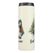 Personalized Winter Penguin “Best Mom Ever” Thermosbecher (Rückseite)