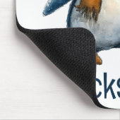 Personalized Winter Penguin Football Kid Mousepad (Ecke)