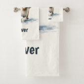 Personalized Winter Penguin Hockey Kid Badhandtuch Set (Insitu)