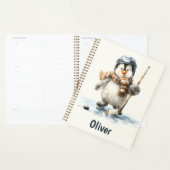 Personalized Winter Penguin Hockey Kid Planer (Anzeige)