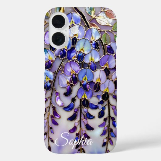 Personalized Wisteria Floral Phone Case (Rückseite)