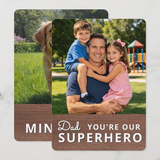 Personalized with 2 Photos and Text Einladung (Vorne/Hinten)